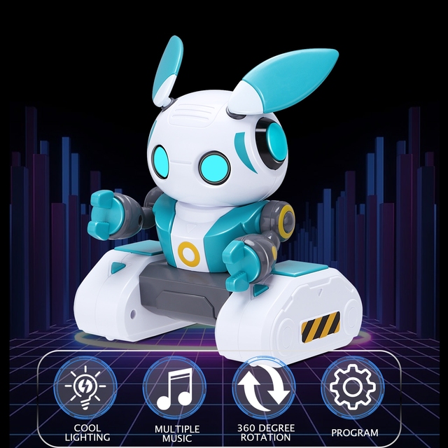 Flytec F03 Smart RC Rabbit Robot Toy Fun & Intelligent Kids Robotics Toys Long Endurance for Children Robot Toy