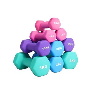 Neoprene vinyl 1kg 2kg 3kg 4kg <strong>5kg</strong> rubber coated hex <strong>dumbbell</strong> <strong>set</strong> eco-friendly for gym /home sport fitness weightlifting and exercise - Product Image 1
