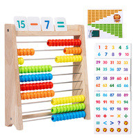 Jouet éducatif en bois Montessori pour l'apprentissage précoce des mathématiques, outils pédagogiques d'addition et de soustraction, boulier à billes pour enfants de l'école primaire