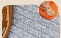 Griffoir pour chat en bois en forme de L, durable, résistant aux griffures, en feutre, à fixer au mur, 60 cm, pour intérieur, en carton