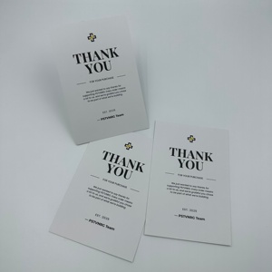 Tarjeta de Agradecimiento de Papel de Lujo para el Cuidado de la Piel, con Forma Personalizada, Colorida, Especial para Días Festivos, Baby Showers, 6x4 Pulgadas, 350 g/m² - Product Image 4