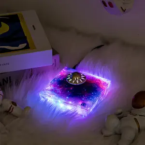 Lampada <span class=keywords><strong>UFO</strong></span> Fluttuante Luminosa Rotante di Lusso con Base Galattica RGB, Controllo Touch e Levitazione Magnetica per Decorazione Casa - Product Image 1