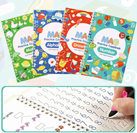Cahier de Pratique de l'Écriture Magique Réutilisable Cahier de Traçage à Rainures Écriture de Lettres Dessin pour les Enfants d'âge Préscolaire