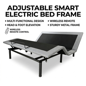 โครงเตียงโลหะไฟฟ้าอัจฉริยะพร้อมมอเตอร์ OKIN ที่ทำงานราบรื่น, รีโมทควบคุมหลายโหมด, ระบบยกปรับระดับได้อย่างราบรื่นสำหรับผู้สูงอายุและผู้ตั้งครรภ์ - Product Image 3