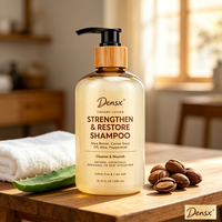 Shampooing Hydratant Anti-Pelliculaire Fortifiant et Réparateur à Marque Blanche, Mousse Crémeuse, Protéine de Riz Hydrolysée, Savon Noir 300 mL