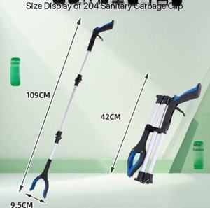 Long-handled Environmental Sanitation Garbage <b>Tongs</b>, Stainless Steel Extended Garbage <b>Tongs</b>, Garbage Pickers for Picking up - Product Image 2