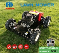 Tondeuse à gazon robotisée télécommandée, machine à couper l'herbe, moteur à essence, largeur de coupe 550 mm, tondeuse à gazon automatique robotisée pour ferme et jardin