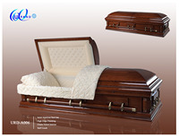 Ataúd de Madera Sólida de Primera Calidad para Adultos, Estilo Americano, para Funerales