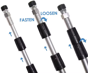 Baguette de lavage à pression télescopique de qualité commerciale 4000 psi <span class=keywords><strong>Lance</strong></span> télescopique de 18 pieds - Product Image 2