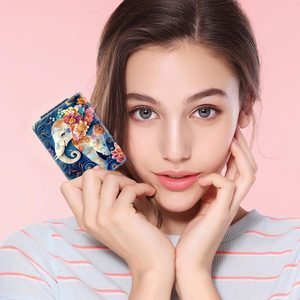 <span class=keywords><strong>Miroir</strong></span> compact bohème vintage à motif floral éléphant, <span class=keywords><strong>miroir</strong></span> de maquillage pliable double face HD en acier inoxydable pour voyage, vente en gros - Product Image 4