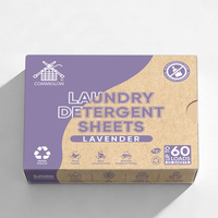 Échantillon Gratuit : Feuilles de Savon Lessive Lavande Écologiques Sans Plastique, Douces pour la Peau, Sans Liquide