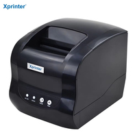 Xprinter XP-365B USB & WiFi hitam pembuat Label koneksi Printer Hitam langsung Printer termal untuk penggunaan kantor