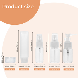 Mini botellas pequeñas para el cuidado <span class=keywords><strong>de</strong></span> la piel, embalaje <span class=keywords><strong>de</strong></span> maquillaje cosmético, conjunto <span class=keywords><strong>de</strong></span> viaje para avión y hotel, piezas - Product Image 5