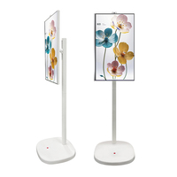 Supports TV 27/32/40/50/55/65/75 pouces Smart TV mobile Rechargeable Led Display Transparent TV Led Display Digital Signage