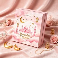 Boîte cadeau calendrier de l'avent personnalisée écologique pour bonbons, avec 15 compartiments à déchirer, pelliculage mat, emballage vide pour desserts de fêtes