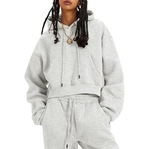 Conjunto Deportivo de 2 Piezas para Mujer, Sudadera y Pantalones de Felpa, Estilo Casual, Ligero, Manga Larga - Product Image 1