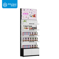 4-Wege-Kosmetikregal-Display-LED-Messe mit LED-Logo