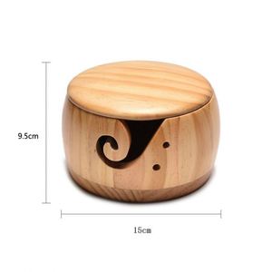 Support en bois pour bols à laine, bols à laine faits à la main pour le tricot DIY, vente en gros - Product Image 2