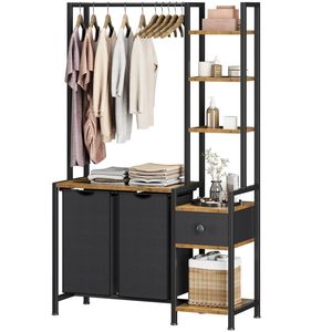 Simple, large-capacity coat <b>rack</b>, floor-standing <b>clothes</b> <b>rack</b>, multi-functional storage <b>rack</b> for home and bedroom, shoe <b>rack</b>, - Product Image 5