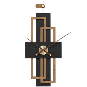 Wozoom <b>Wall</b> <b>Clock</b> Rectangular <b>Silent</b> Quartz Battery Powered Living Room Decorative <b>Clock</b> - Product Image 5