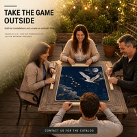 Nappe de mahjong en néoprène noir durable de 31,5 pouces avec dos antidérapant pour soirées jeux, faible MOQ