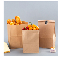 Sacs à pain artisanal personnalisé sans poignées pour supermarché 100% sac en papier kraft brun biodégradable pour épicerie