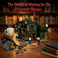 JMBricklayer Ensemble de blocs de construction Maison Hantée d'Halloween 2688 pièces, Kit de modèle de manoir gothique effrayant avec briques MOC, Coffret cadeau