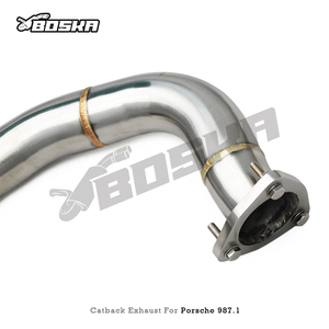 ระบบท่อไอเสีย Boska Catback สำหรับ <span class=keywords><strong>Porsche</strong></span> Boxster/<span class=keywords><strong>Cayman</strong></span> 987.1 <span class=keywords><strong>2.7</strong></span>/2.9/3.4 ปี <span class=keywords><strong>2008</strong></span>-2012 ผลิตจาก SUS304 พร้อมวาล์วควบคุมเสียง - Product Image 2