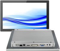Nouvel écran tactile interactif industriel intégré de 10,1 pouces, écran capacitif multi-touch, étanche IP65 à l'avant, argent