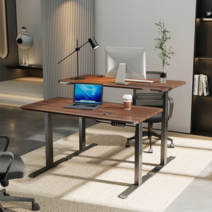 Base de bureau électrique réglable en hauteur à double moteur, 3 niveaux, finition polie, pour poste de travail assis-debout, <span class=keywords><strong>concept</strong></span> stable - Product Image 3