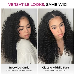 Perruques Lace Front Indiennes et Vietnamiennes Brutes 13x6, Cheveux Humains Vierges Sans Colle, Dentelle HD, Styles Lisses/Bouclés, Densité 130%-350%, Longues - Product Image 5