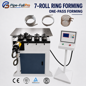 Machine de cintrage avancée à 7 rouleaux, alternative à la machine à 3 rouleaux, pour un formage d'anneaux de tuyaux plus rapide et plus précis - Product Image 1