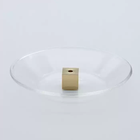 Porte-encens BECORA Mini Cube en laiton massif, laiton satiné mat, porte-encens pour bâtonnets d'encens, décoration aromathérapie pour la maison