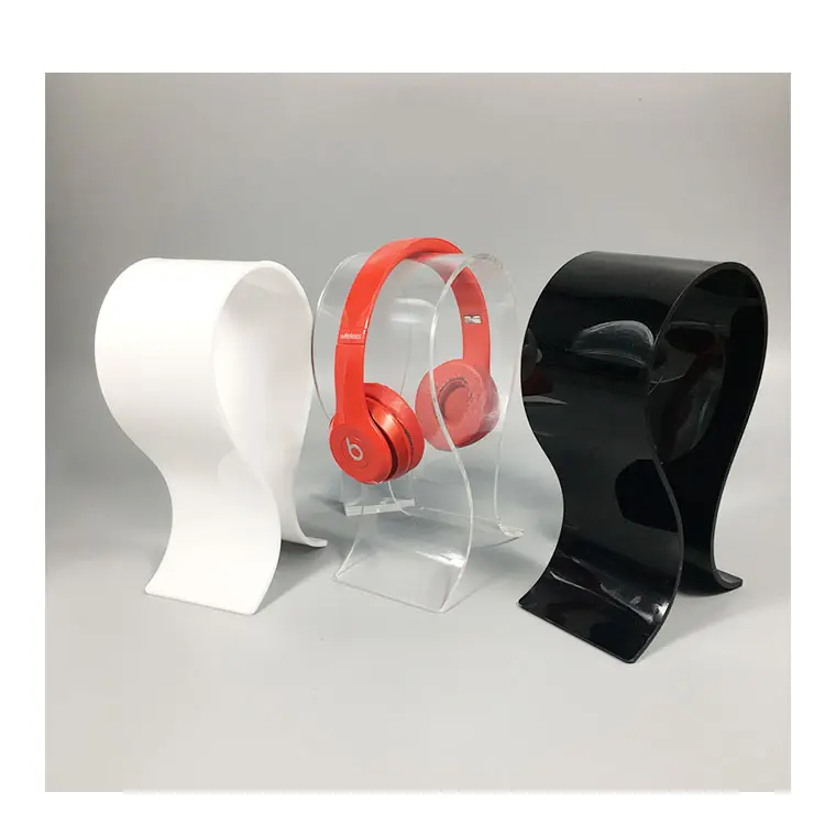 Acrylic Headphone Holder Hanger cellphone Headset Accessories Display Stand transparent clear desk holder headphones holder hook
