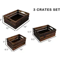 Набор из 3 деревянных ящиков для хранения, настенные деревянные ящики для хранения, деревянные ящики для хранения