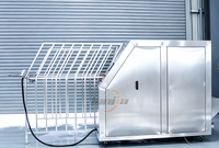 Laveuse de chariots à viande professionnelle, machine de nettoyage de conteneurs, nettoyeur de polybox, nettoyeur de cages, nettoyeur haute pression pour chariots à viande