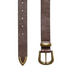 Ceintures en cuir de vache 100% noir/marron, ensemble cadeau, boucle en acier de qualité supérieure, robuste, imperméable, style vintage - Product Image 5