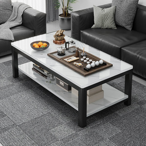 Modern Tempered Glass Coffee <b>Table</b> With Storage Shelf For Living Room Home Use <b>Small</b> Apartment Tea <b>Table</b> Sofa Furniture - Product Image 1
