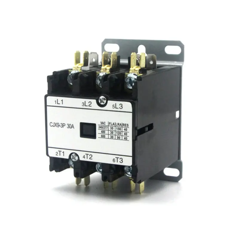 Contactor de compresor de aire acondicionado de propósito definido 30A 40A 50A 60A 75A 1P 2P 3P 24V 120V 220V