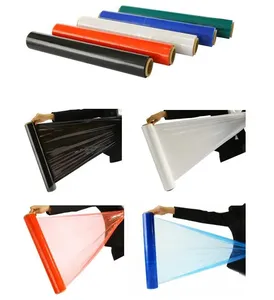 Film étirable transparent rouge en PE, rouleau de film de protection en plastique, prix d'usine chinois - Product Image 5