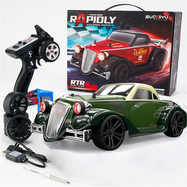 SCY-16302 Classic 1/16 Scale Vintage Cars Model Electric 4WD Racing Drift RC Cars 2.4Ghz Remote Control Metal USB Cable Expert