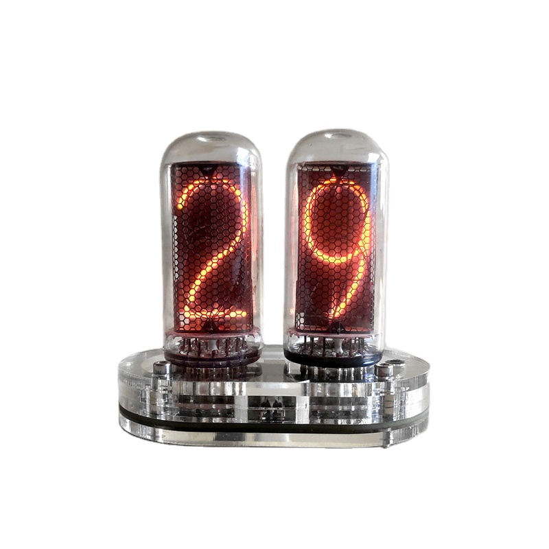 Horloge Nixie Fluorescente Bois | Déco Science