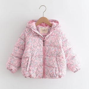 Chaqueta Acolchada <span class=keywords><strong>de</strong></span> Algodón <span class=keywords><strong>para</strong></span> <span class=keywords><strong>Niñas</strong></span>, <span class=keywords><strong>Invierno</strong></span> 2025, Nueva, Estampado Floral Completo, con Capucha y Forro <span class=keywords><strong>de</strong></span> Terciopelo, Modelo 0828-02, Teñido en Prenda - Product Image 6