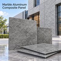 Panneau composite aluminium-marbre 3 mm 1220x2440 mm veiné or, revêtement PE, pour revêtement mural intérieur de bureau