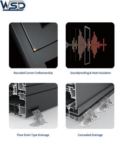 Ventanas y Puertas Abatibles <span class=keywords><strong>de</strong></span> <span class=keywords><strong>Aluminio</strong></span> 6063-T6 con Malla Mosquitera y Vidrio Low-E, Más Vendidas - Product Image 4
