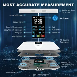 Viatom P1 Handheld VA Display Bathroom Scale 8 Electrodes Impedance Smart Body Fat Scale Digital Scale For Human