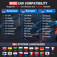 KINGBOLEN K10 Pro Outil de Diagnostic Bidirectionnel Tous Systèmes, Scanner OBD2 Bluetooth avec Carte Topologique pour Voiture