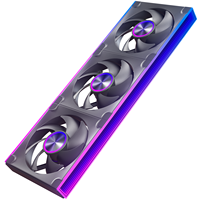 Ventilador de caja ARGB upHere de 360 mm, paquete triple, juego de ventiladores de refrigeración con aspas estándar PWM de 120 mm para radiador de refrigeración por agua de PC y caja.
