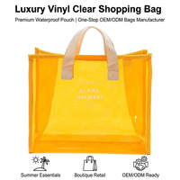 Sac de shopping en vinyle de luxe transparent, pochette imperméable de qualité supérieure pour les essentiels d'été