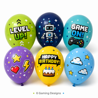 Pixel-Gaming Bedruckte 12-Zoll-Latexballons Videospiel-Geburtstagsballons Individueller Druck für Kindergeburtstags-Partydekoration